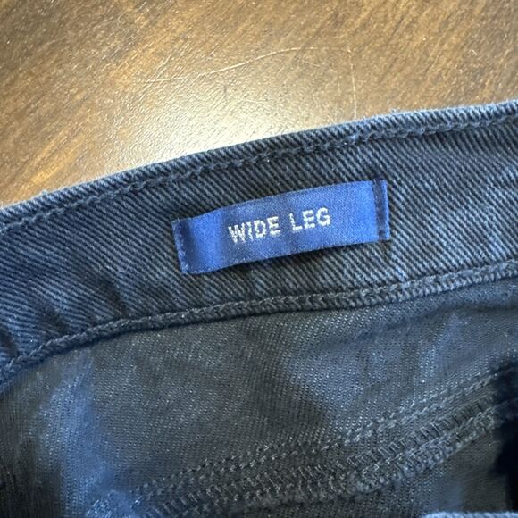 Scoop Women's High Rise Wide Leg Black Jeans. Size 8 Stretch - Picture 7 of 7